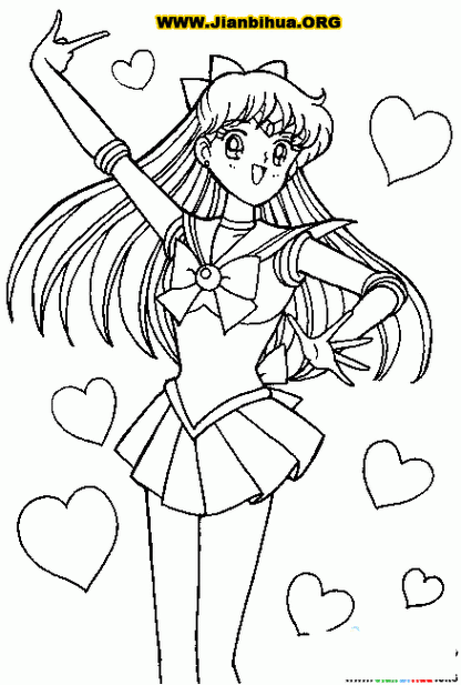 别    日本卡通人物简笔画    图片张简笔画国风美少女简笔画日本动漫