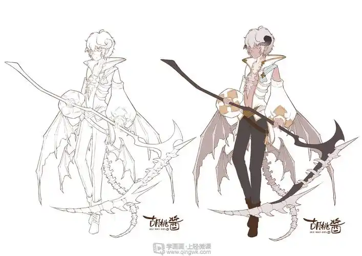 《人物立绘 第2周——立绘线稿细化与铺色(上)》by 胡桃酱