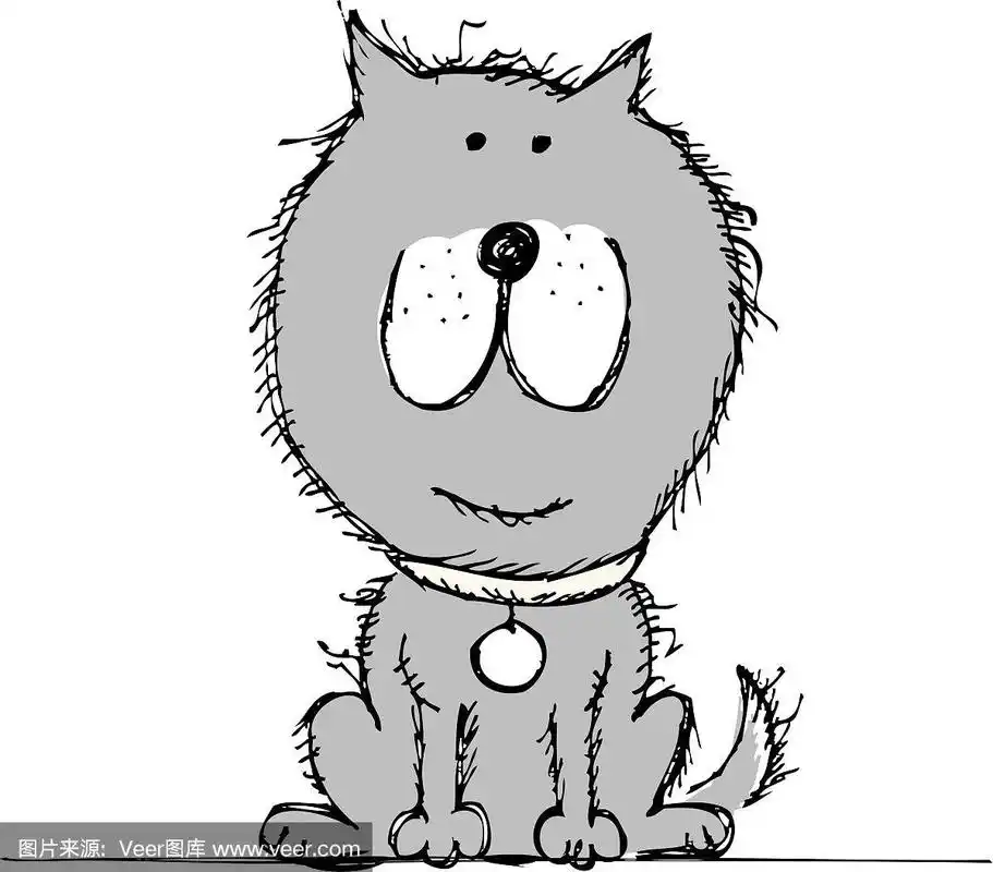 有趣的狗草图为你的设计