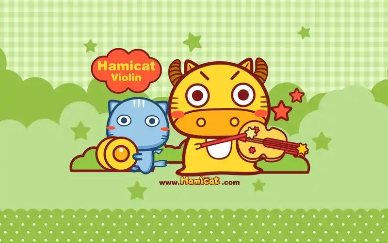 哈咪猫可爱卡通星座电脑桌面壁纸