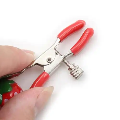 京选推荐草莓铃铛乳夹可爱女用夫妻自慰品夹女性高潮性玩具小草莓乳夹