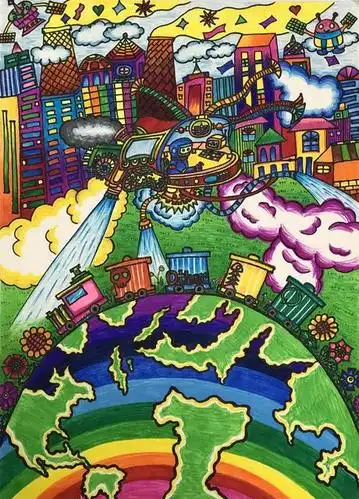 开屏新闻-"彩云杯"中小学生绘画比赛·小学组二等奖获奖作品展示(4)