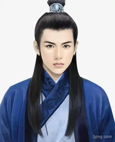 古风立绘蓝衣洁净男子