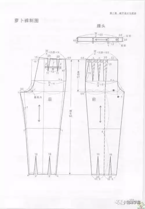 萝卜裤公式裁剪图流行好穿到没朋友