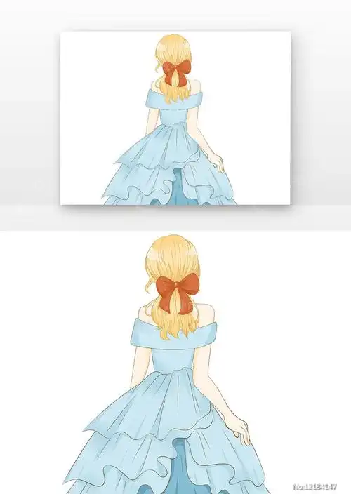 妇女节女孩背影图片_卡通手绘_编号12184147_红动中国