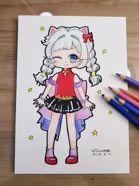 用彩铅画动漫人物彩铅画动漫人物教程