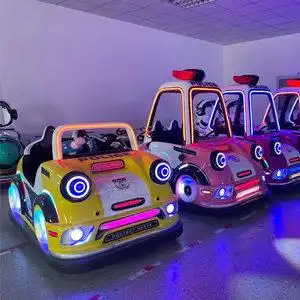 商用儿童电动车新款广场双人敞篷版户外发光碰碰车亲子.电瓶游乐