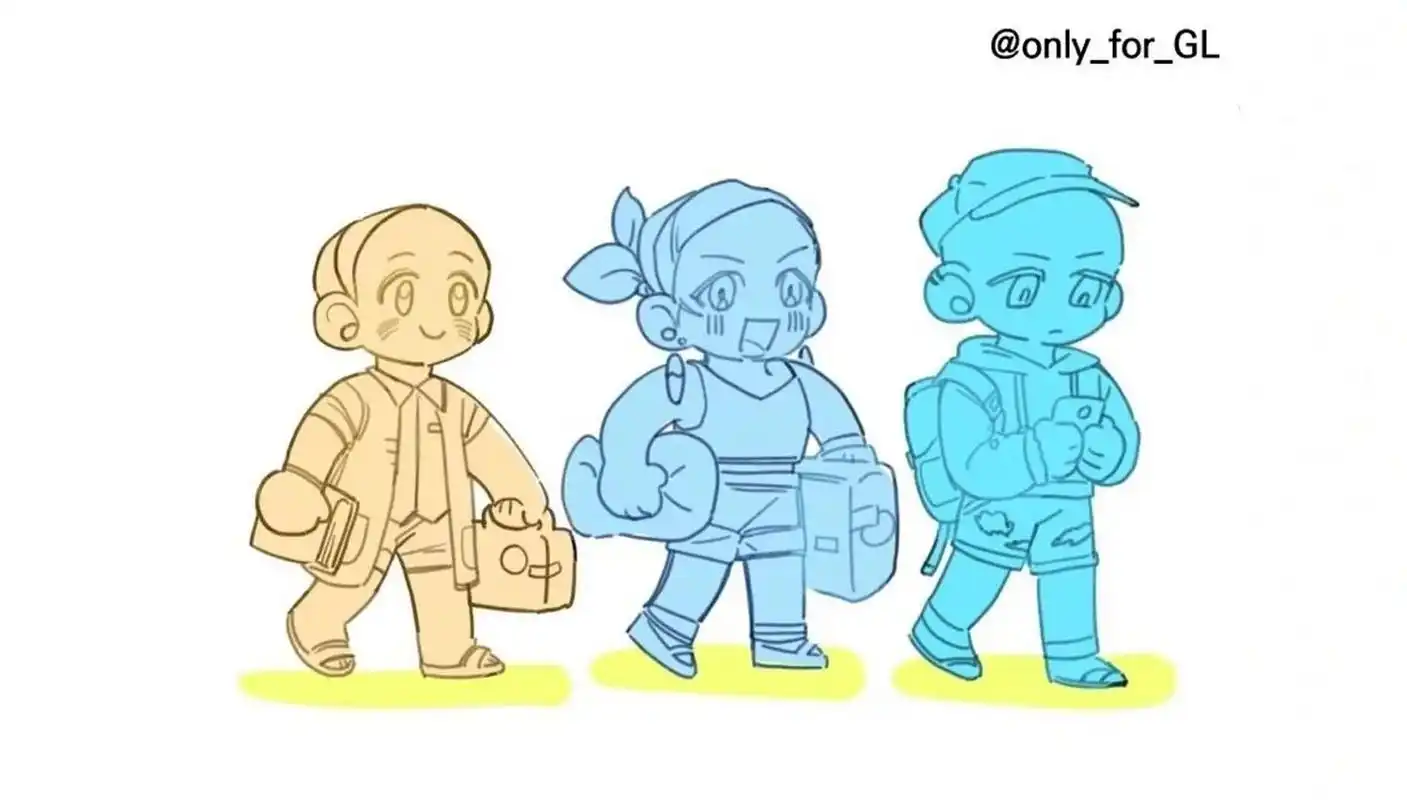 qq多人可爱互动模板素材 图源twi,不可商用