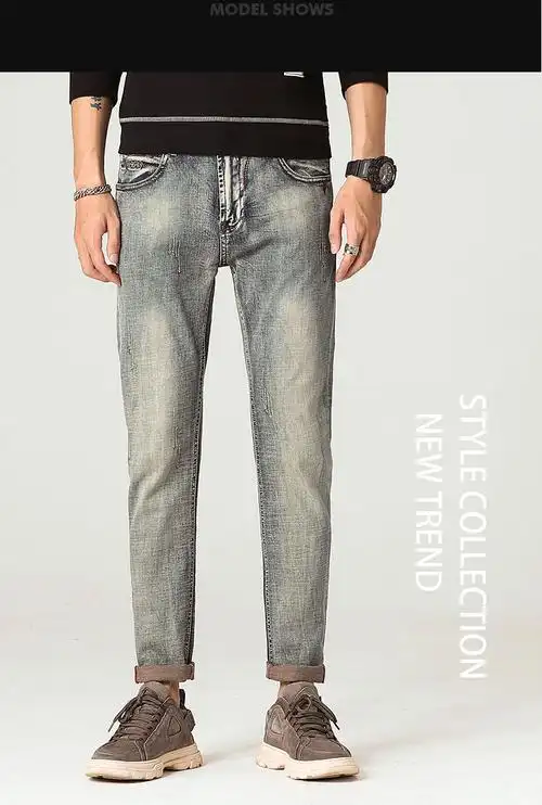 lee男裤弹力牛仔裤男直筒裤子出口原单 01款中蓝色 28码腰围2尺1