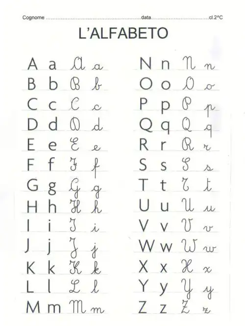 总而言之,一共有26个字母,可以用大写或者小写意大利语字母
