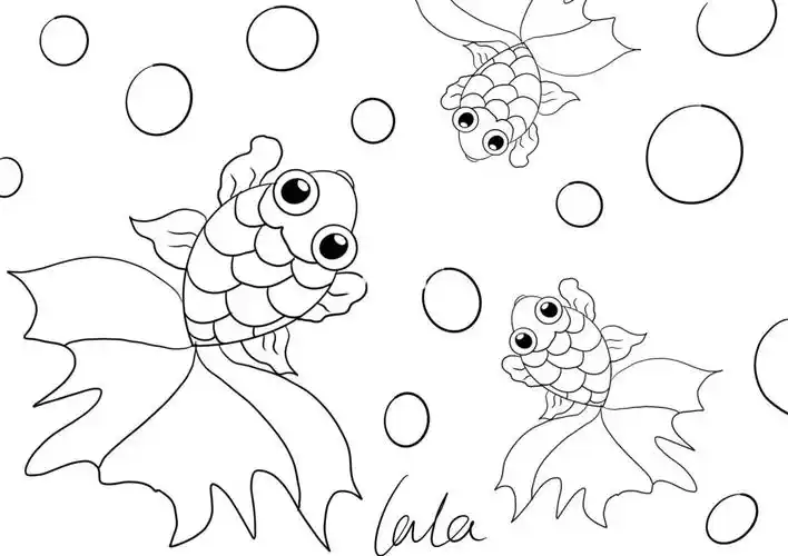 小金鱼儿童创意画,金鱼简笔画#创意美术儿童画  #儿童创意美术  #少儿