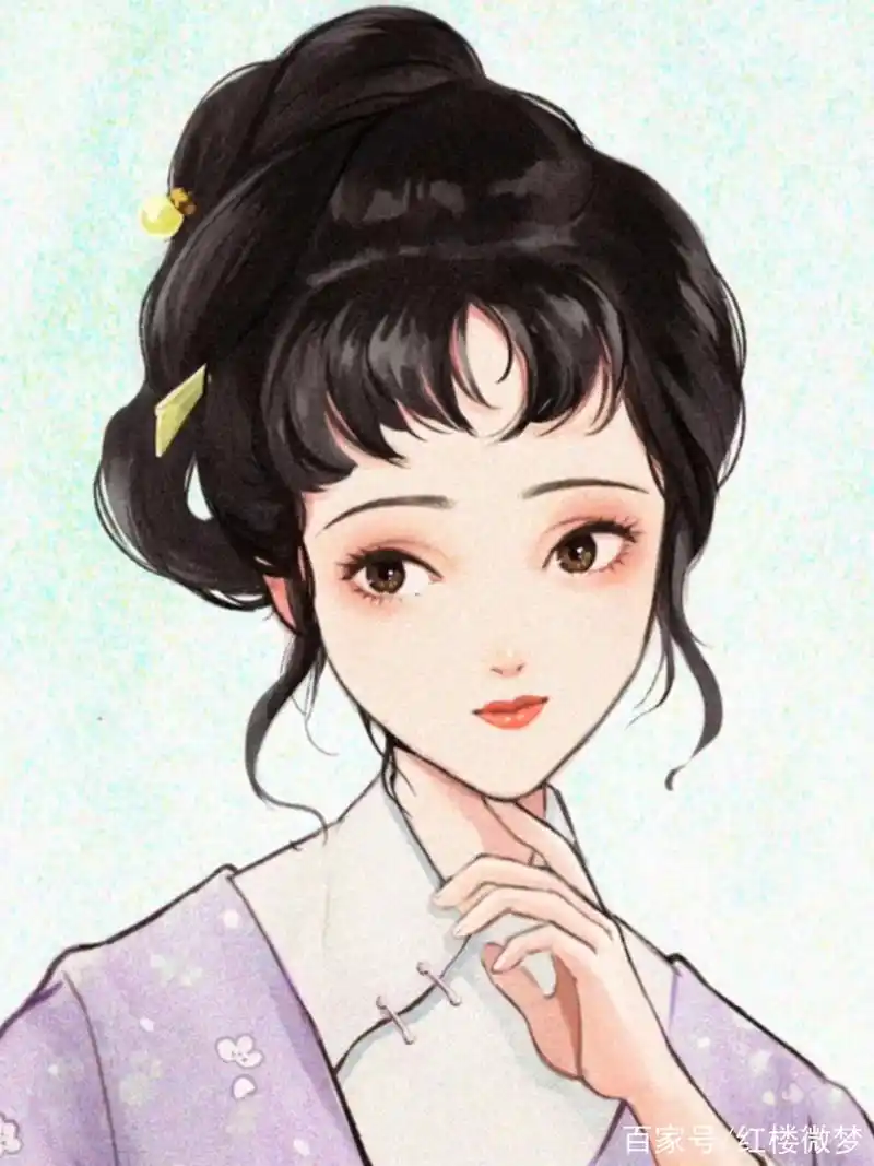 红楼梦,5个可爱的林黛玉手绘,你喜欢哪个?