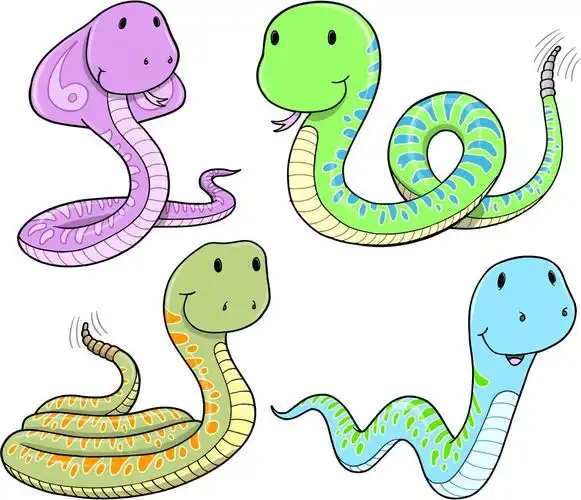 可爱的蛇矢量集,可爱的蛇矢量集