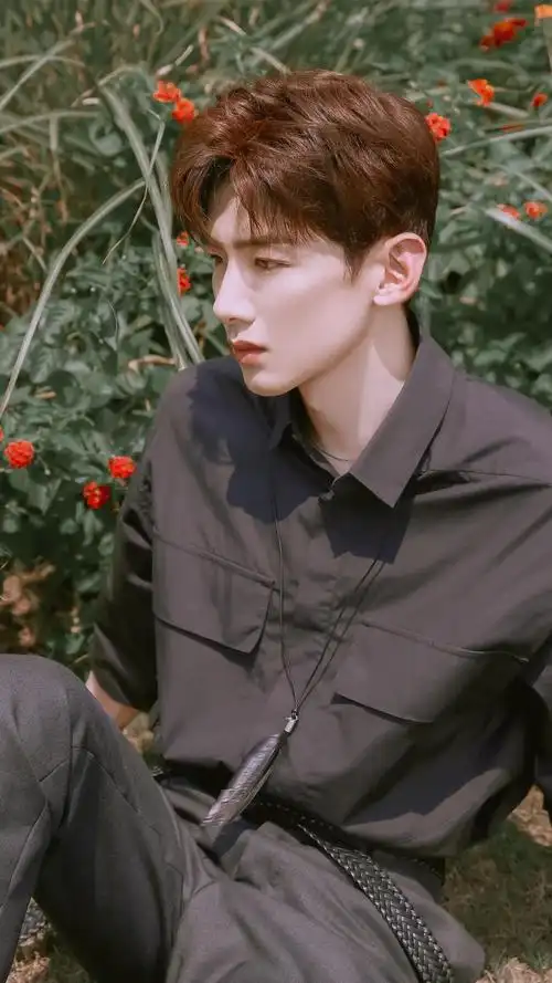 帅气小鲜肉白敬亭黑色工装写真,高清图片,手机壁纸