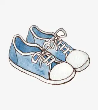 手绘一双运动鞋