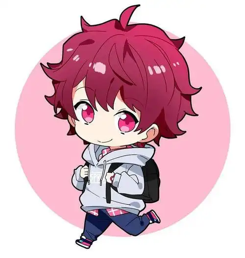 q版卡通人物绘画,画风呆萌可爱,闪烁的大眼睛超喜欢