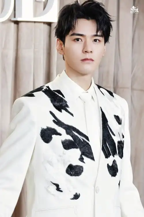 vogue时尚之力盛会##龚俊蜀绣熊猫白西装