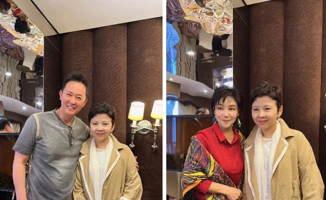 六旬董文华新照把人惊艳!穿波点裙戴珍珠首饰,贵气堪比赌王三太