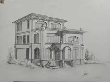 建筑素描临摹 建筑素描临摹简单