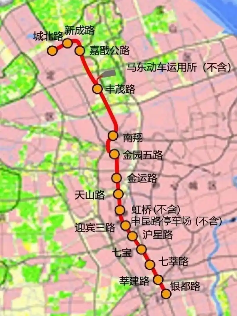 上海地铁嘉闵线各站点公布!