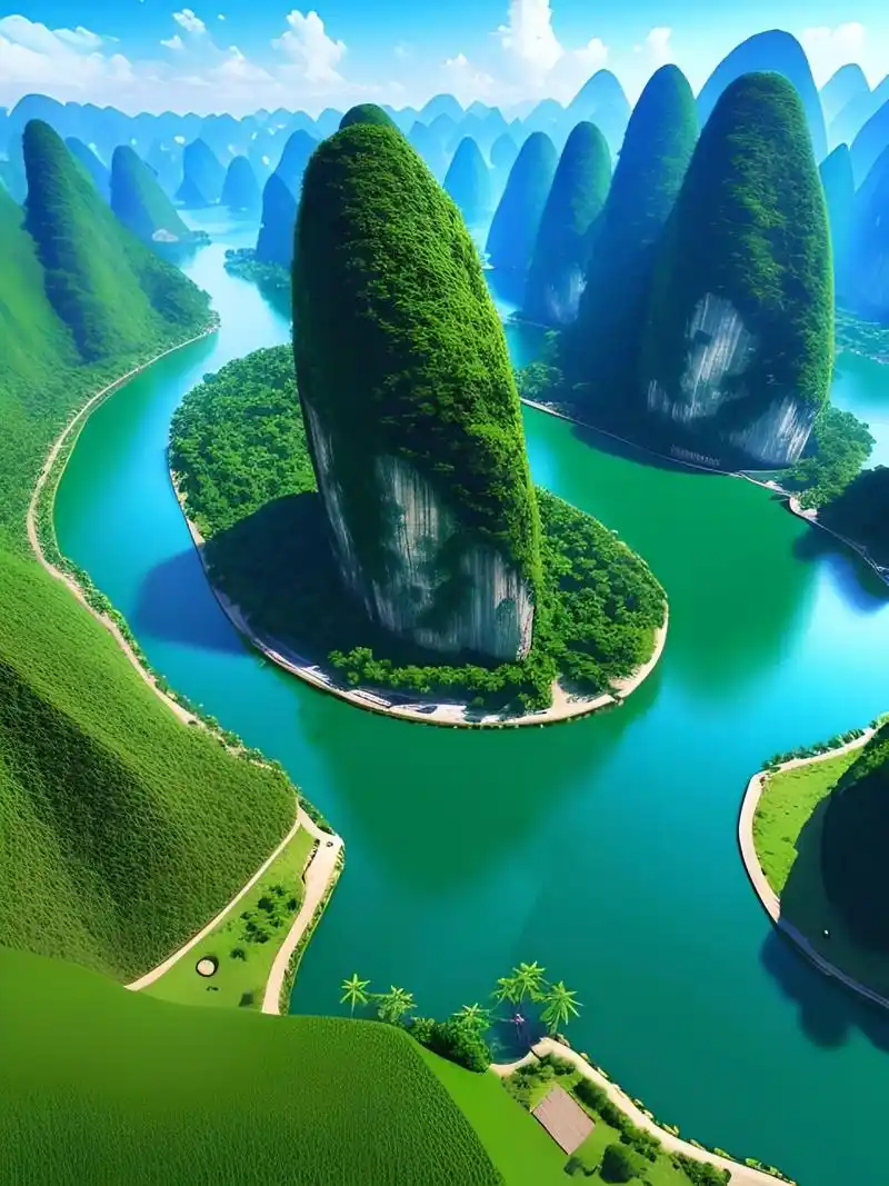 青山绿水是大自然的馈赠,它不仅让你放松身心,也能够提高你的精神境界