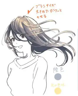 蓬松飘动的头发怎么画教你动态头发的画法教程