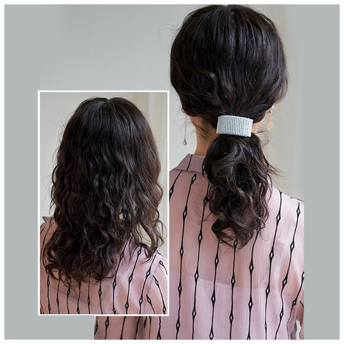 长发公主整顶假发女全头套式中老年假发女中长发妈妈中长卷发羊毛