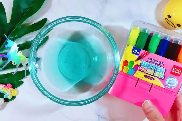 家里1种材料自制马尔代夫假水无硼砂无色素玩起来超过瘾