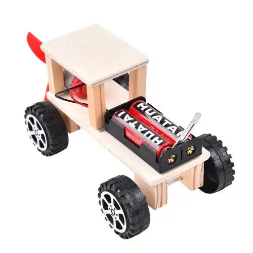 儿童科技小制作发明diy手工材料包小学生科学实验木制风力越野车风力