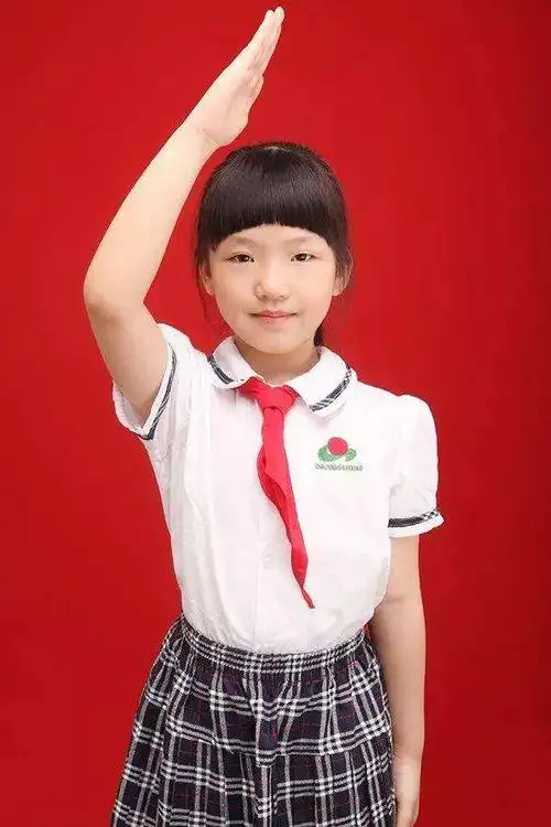 这是队礼的标准姿势.