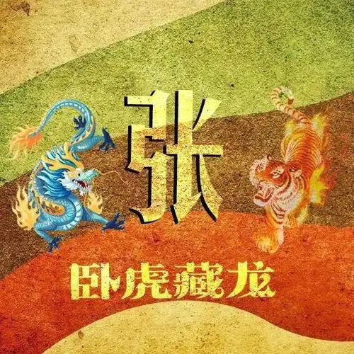 45张姓氏微信头像:左青龙右猛虎,霸气!_老虎