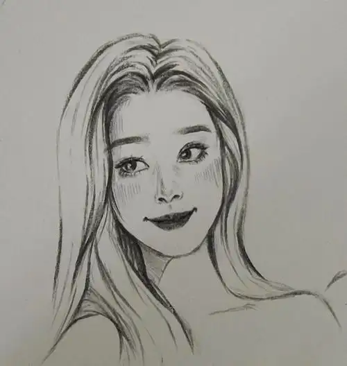 长发公主乐佩手绘