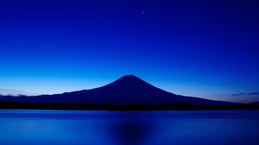 日本,富士山,天空,星星,夜晚风景桌面壁纸高清大图预览1920x1080_风景