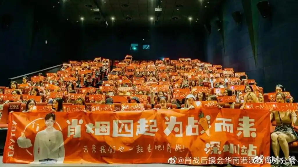 在粉丝应援平台owhat上,肖战粉丝包场的应援项目达到30个以上,地区