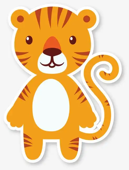 关键词 : 矢量图,创意,设计,手绘,老虎,黄色,可爱,卡通