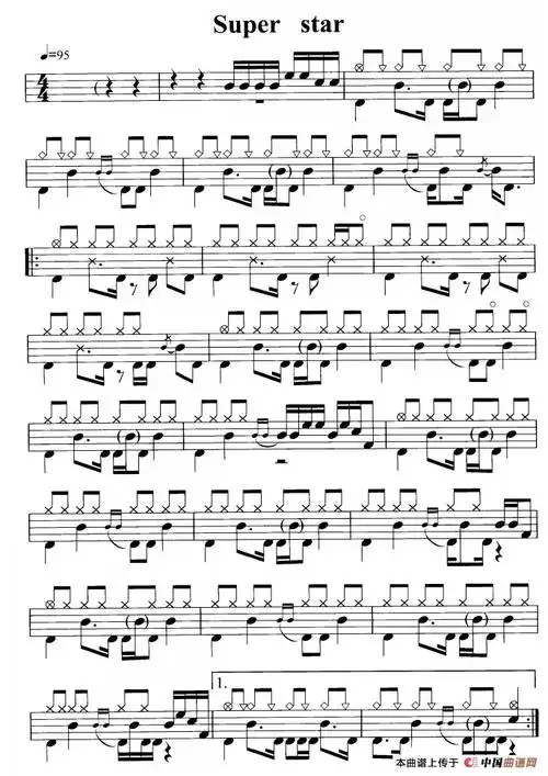 super star(鼓谱)