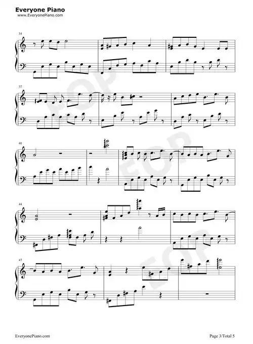 消愁-c调版五线谱预览3-钢琴谱文件(五线谱,双手简谱,数字谱,midi,pdf