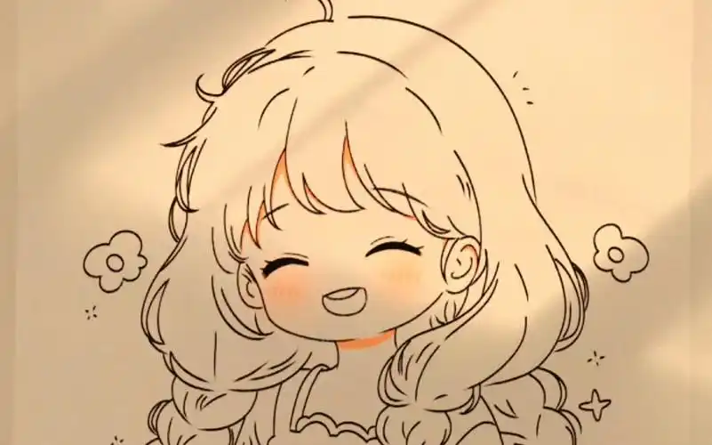 超可爱又简单的q版人物简笔画~