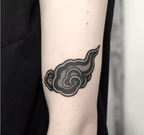 黑色的云朵纹身还是你记忆里的样子吗你喜欢黑色云朵纹身吗