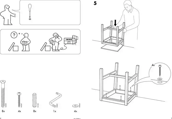 ikea jokkmokk chair assembly instruction