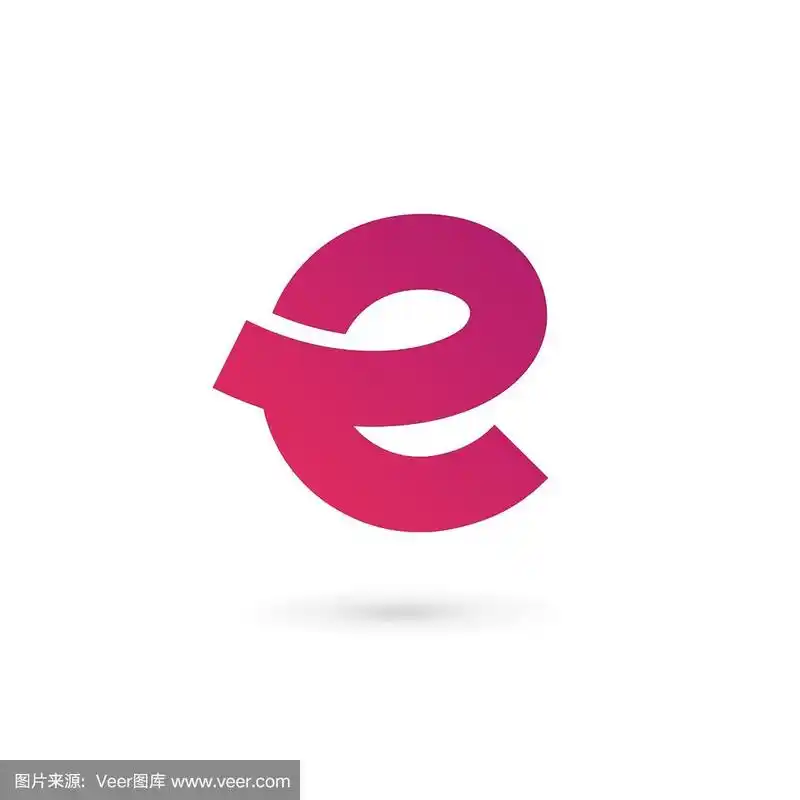 字母e标志图标设计模板元素