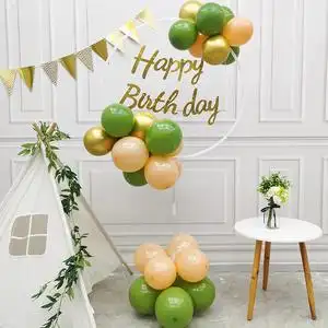 生日派对创意布置周岁卡通气球装饰客厅迎宾立柱场景支架圆环路引