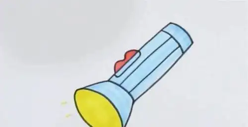 立体感还有灯光手电筒简笔画教程 彩色手电筒简笔画怎么画