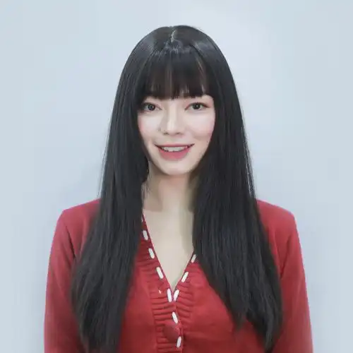 网红黑长直jk假发女全头套式长发 自然黑色假发女长直发批发-阿里巴巴