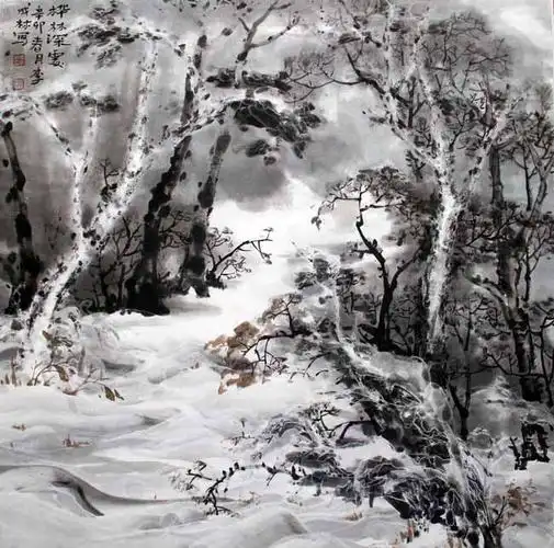 桦林深处   李成林.jpg