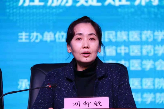 西安市中医药管理局副调研员刘智敏发表讲话