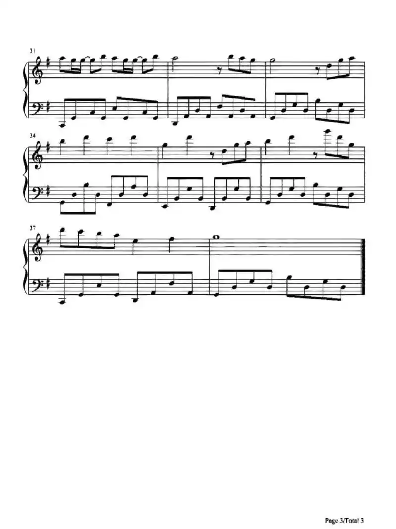 00情歌03钢琴谱 梁静茹