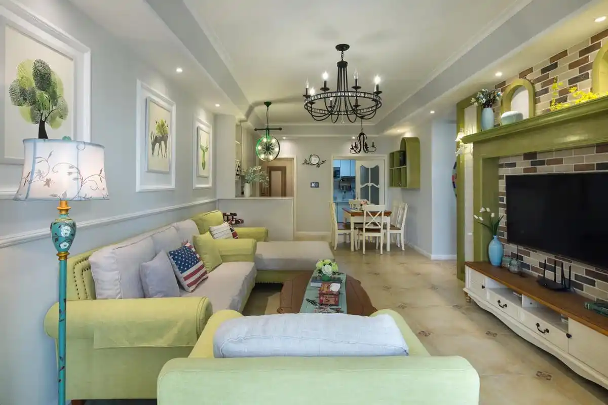 效果图美式古典四居客厅装修效果图奢华古典欧式风格客厅装修效果图