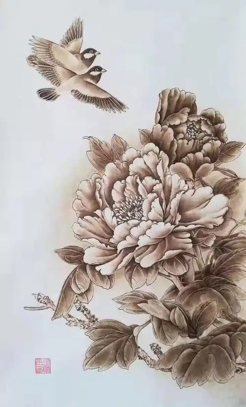 原创艺术中国丁国玉烙画作品赏析