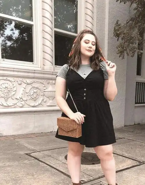 这位重量级矮胖博主,打破矮胖星人穿啥都难看的魔咒,时尚还显瘦